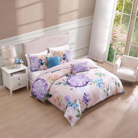 Bebejan Bright Bouquet 5 Piece Reversible Comforter Set