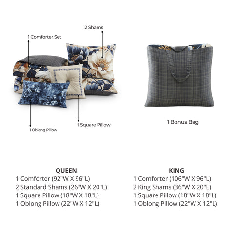 Bebejan English Manor 5 Piece Reversible Comforter Set