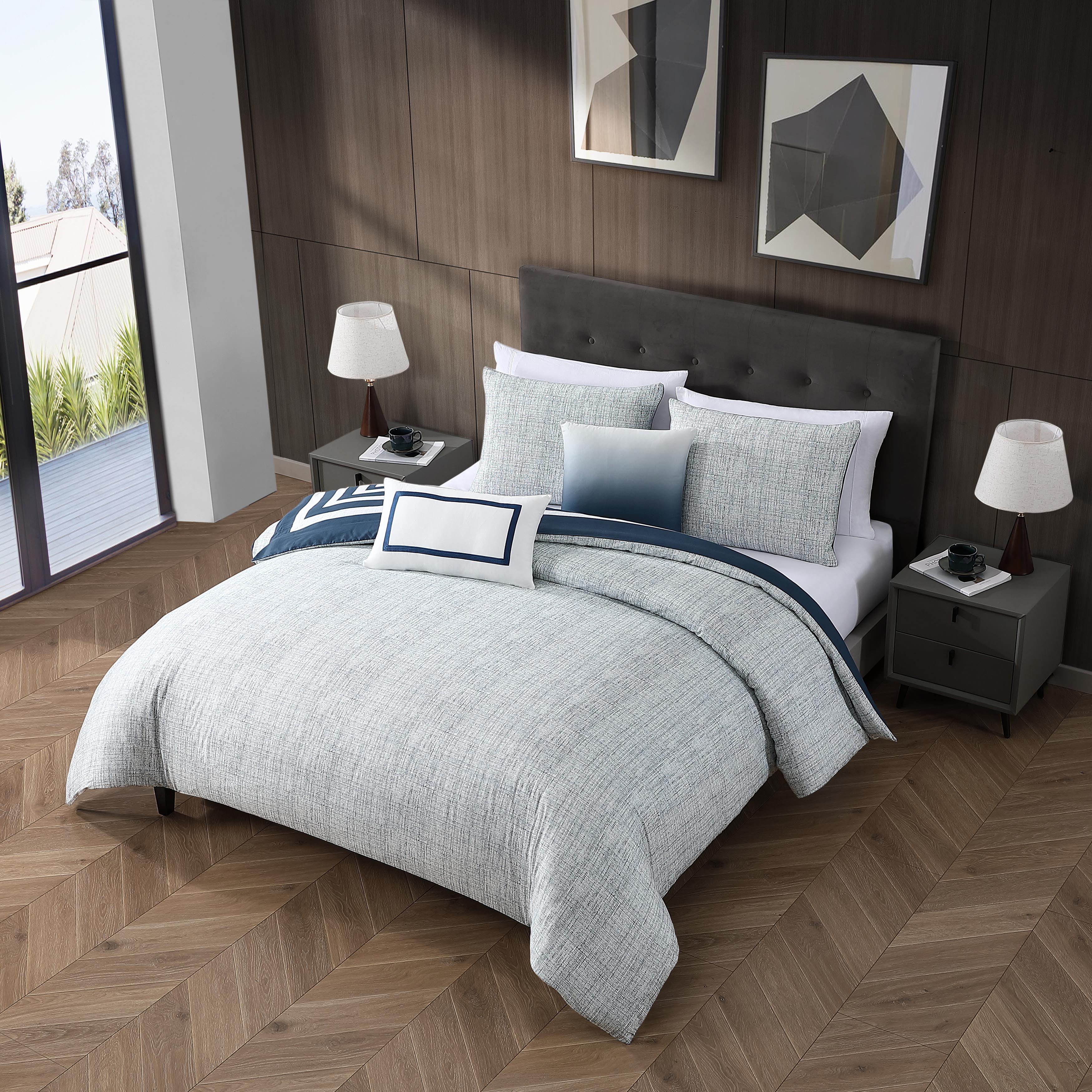  Bebejan Frames 5 Piece Reversible Comforter Set - KING - Bonton