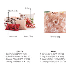 Bebejan Hazy Blossom 5 Piece Reversible Comforter Set