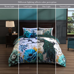 Bebejan Peacock Jardin 5 Piece Reversible Comforter Set