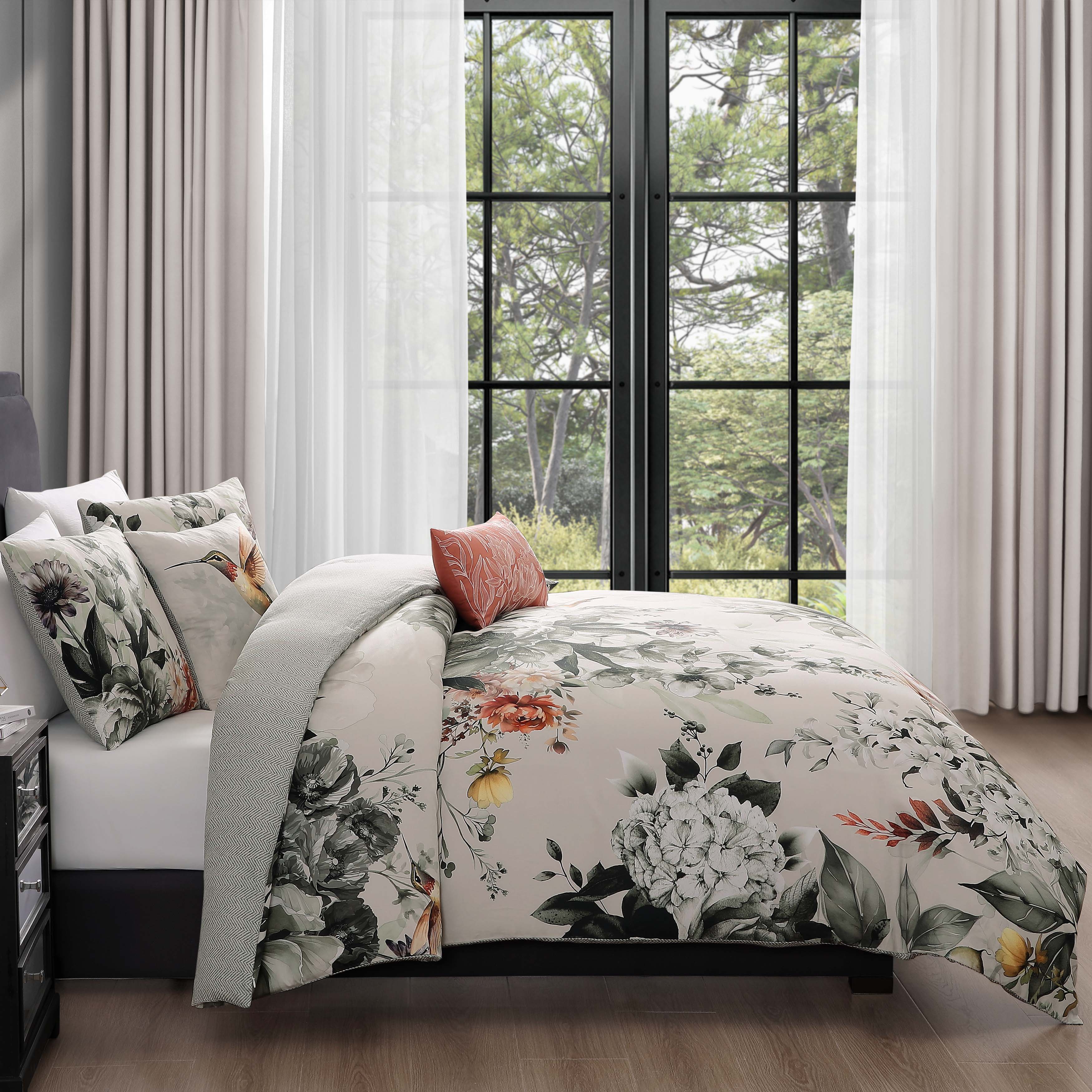  Bebejan Bebejan Vintage Bloom 5 Piece Reversible Comforter Set - QUEEN - Bonton