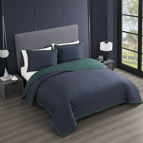 Bebejan 3 Piece Textured Quilted Coverlet Set