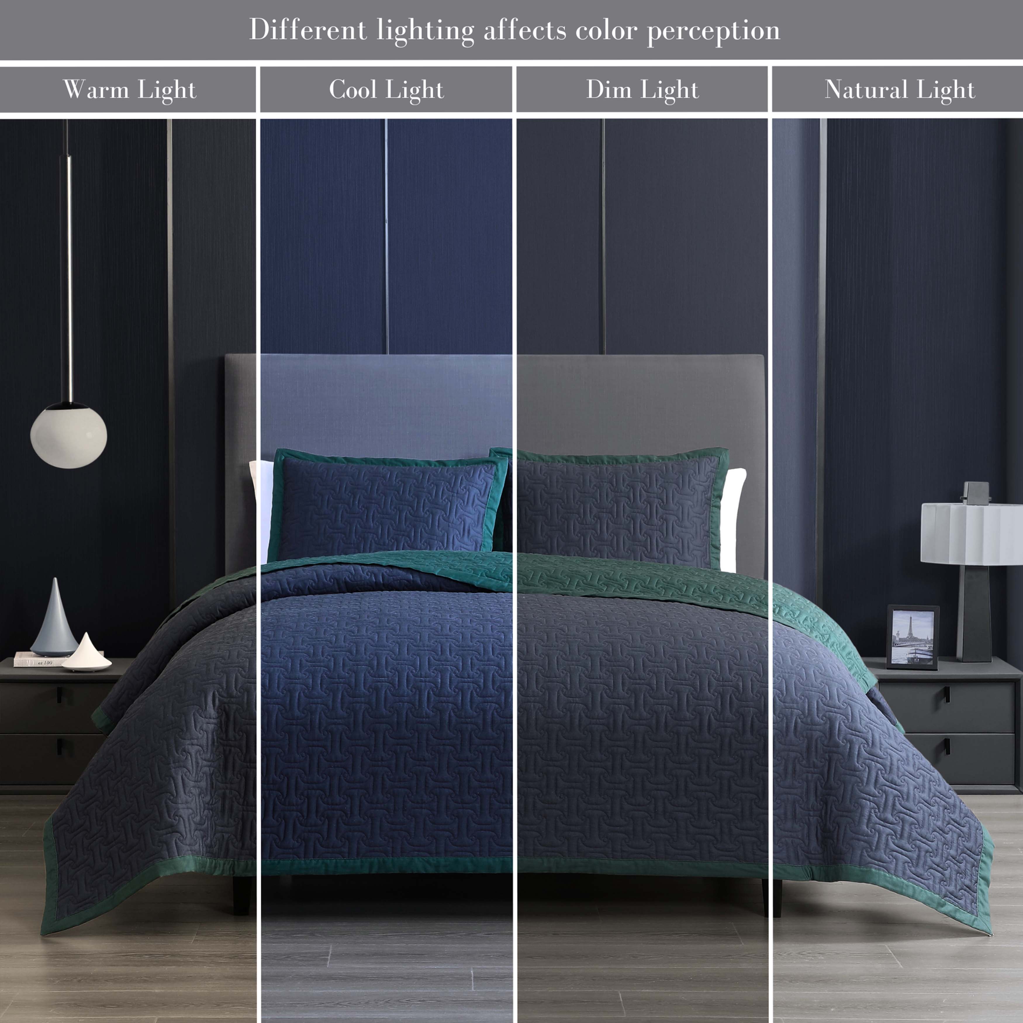  Bebejan Bebejan 3 Piece Textured Quilted Coverlet Set - SAGE/IVORY - Bonton