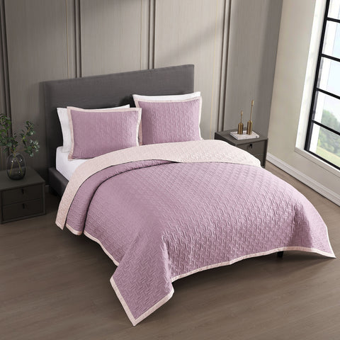 Bebejan 3 Piece Textured Quilted Coverlet Set
