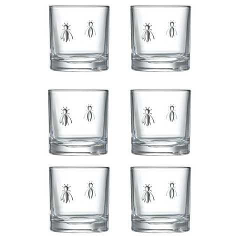Bee Whiskey Glasses - Set of 4