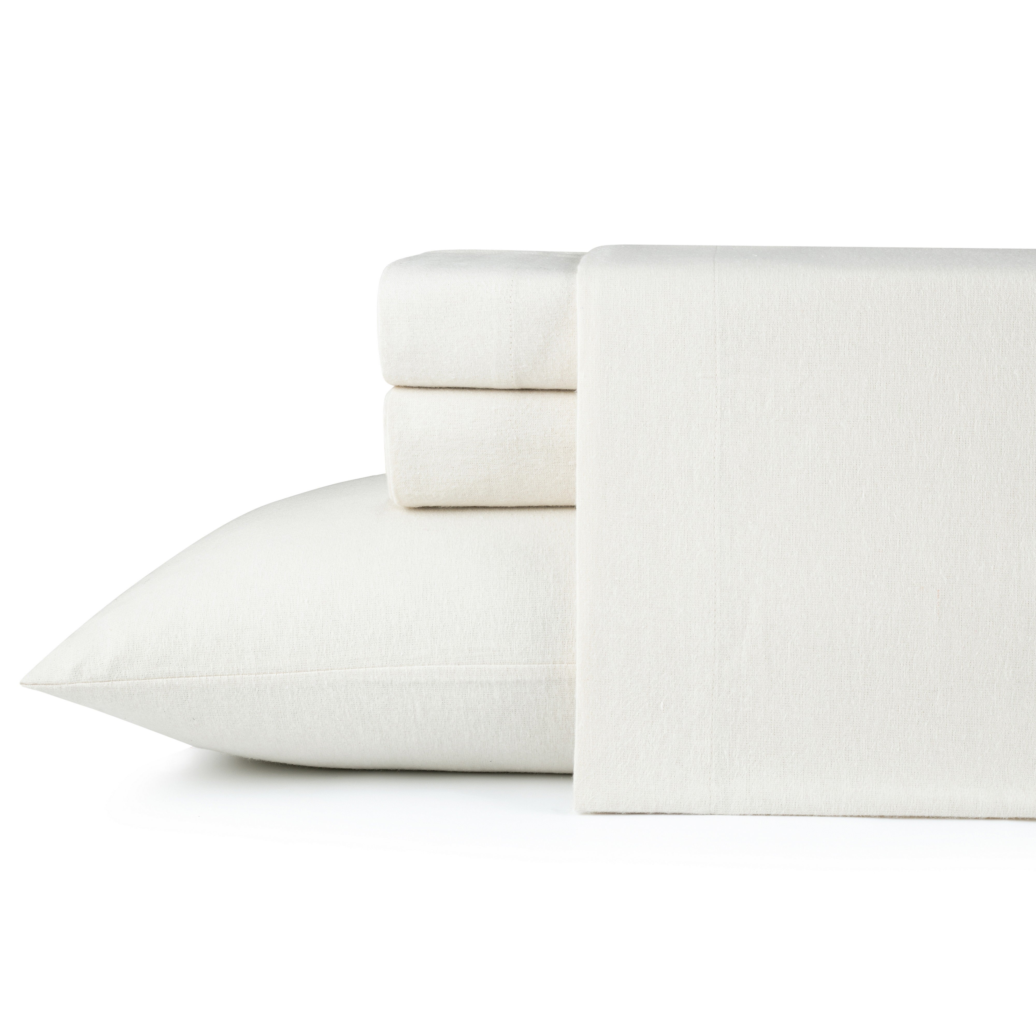  Kathy Ireland Home Kathy Ireland 100% Turkish Cotton Solid Flannel Sheet Set - Twin - Bonton