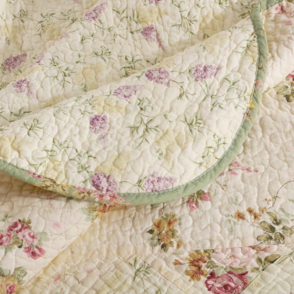  Greenland Home Fashions Bliss Patchwork Quilt Set - Ivory - Bonton