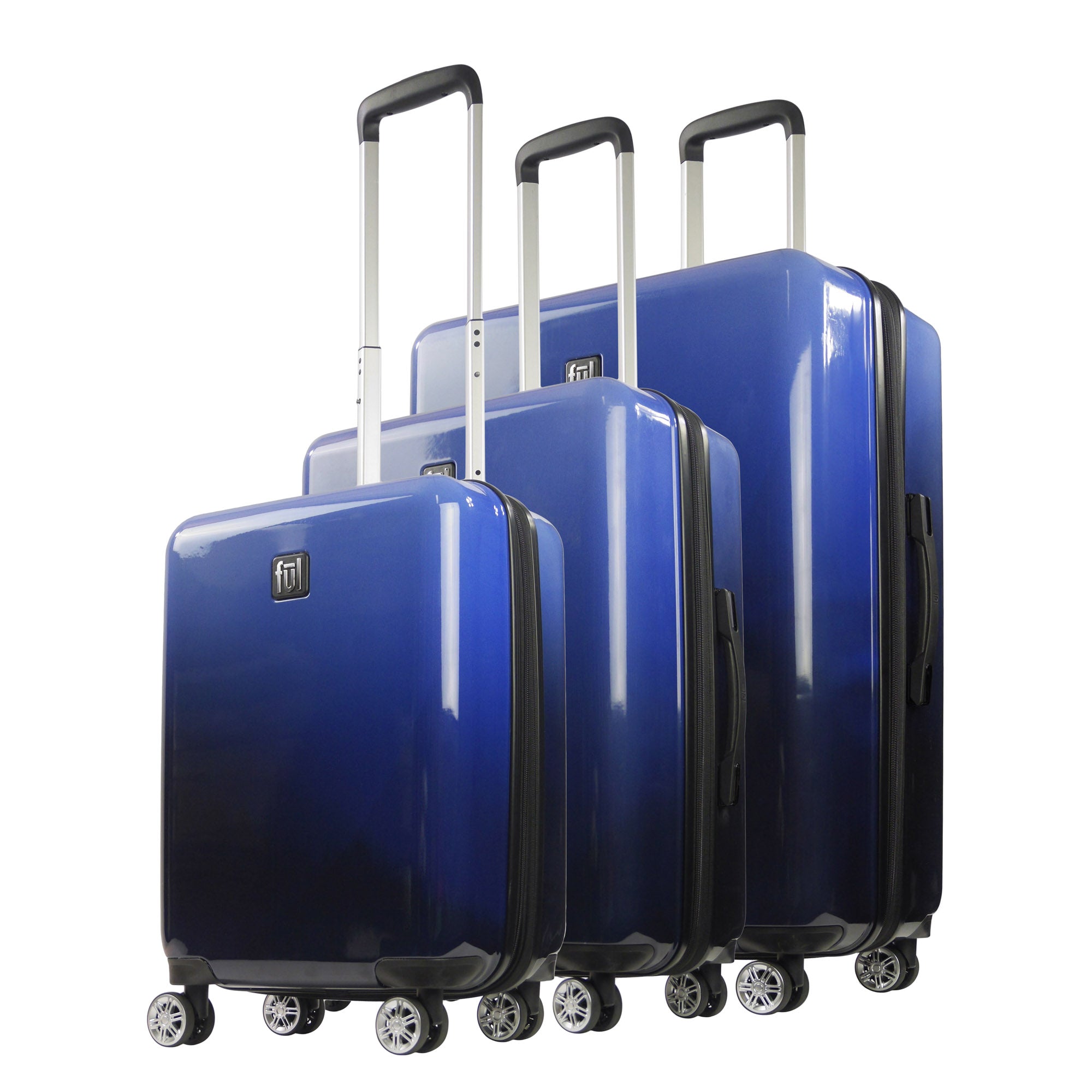  Ful Impulse Ombre Hardside Spinner Luggage 3 Piece Set - Light Blue - Bonton