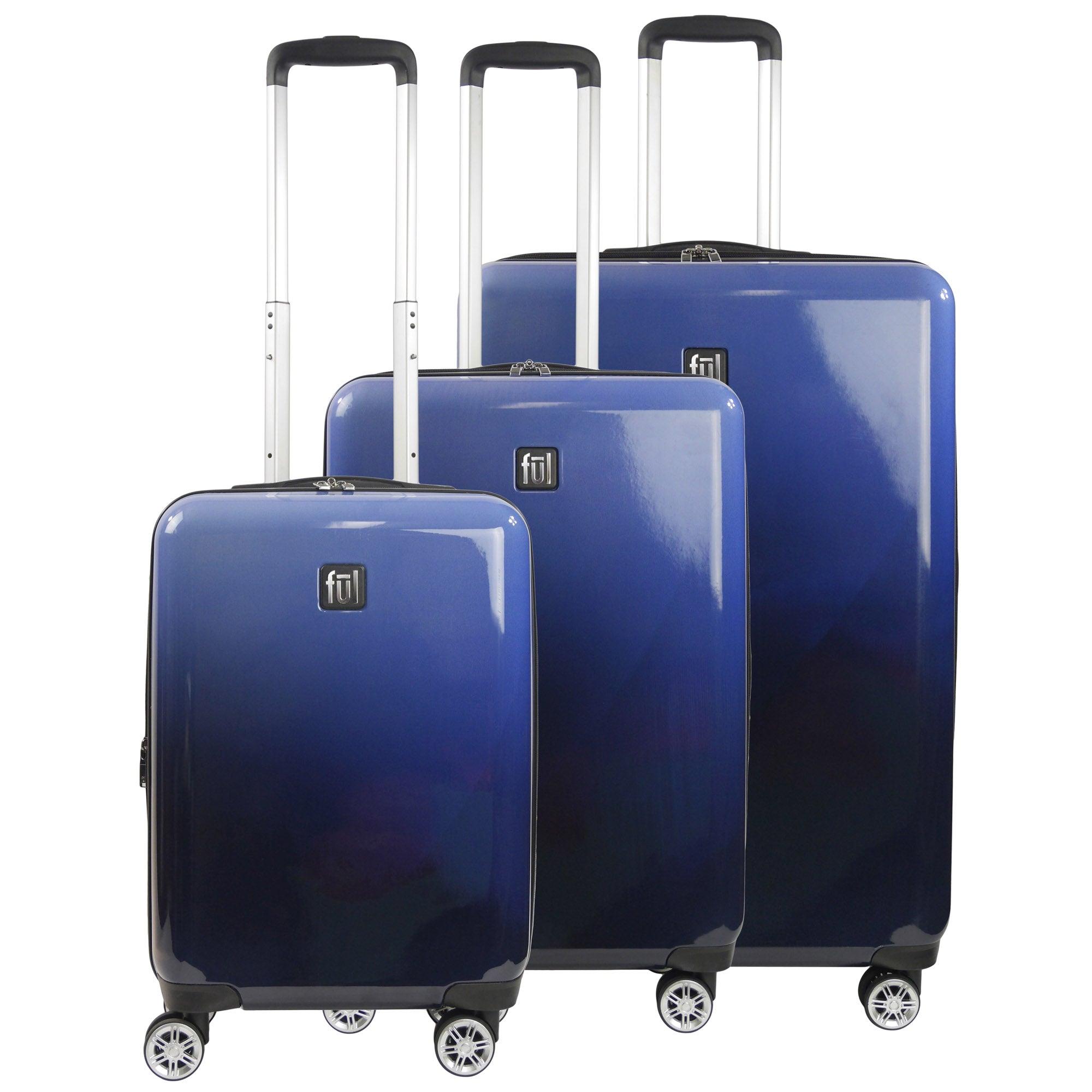  Ful Impulse Ombre Hardside Spinner Luggage 3 Piece Set - Light Blue - Bonton