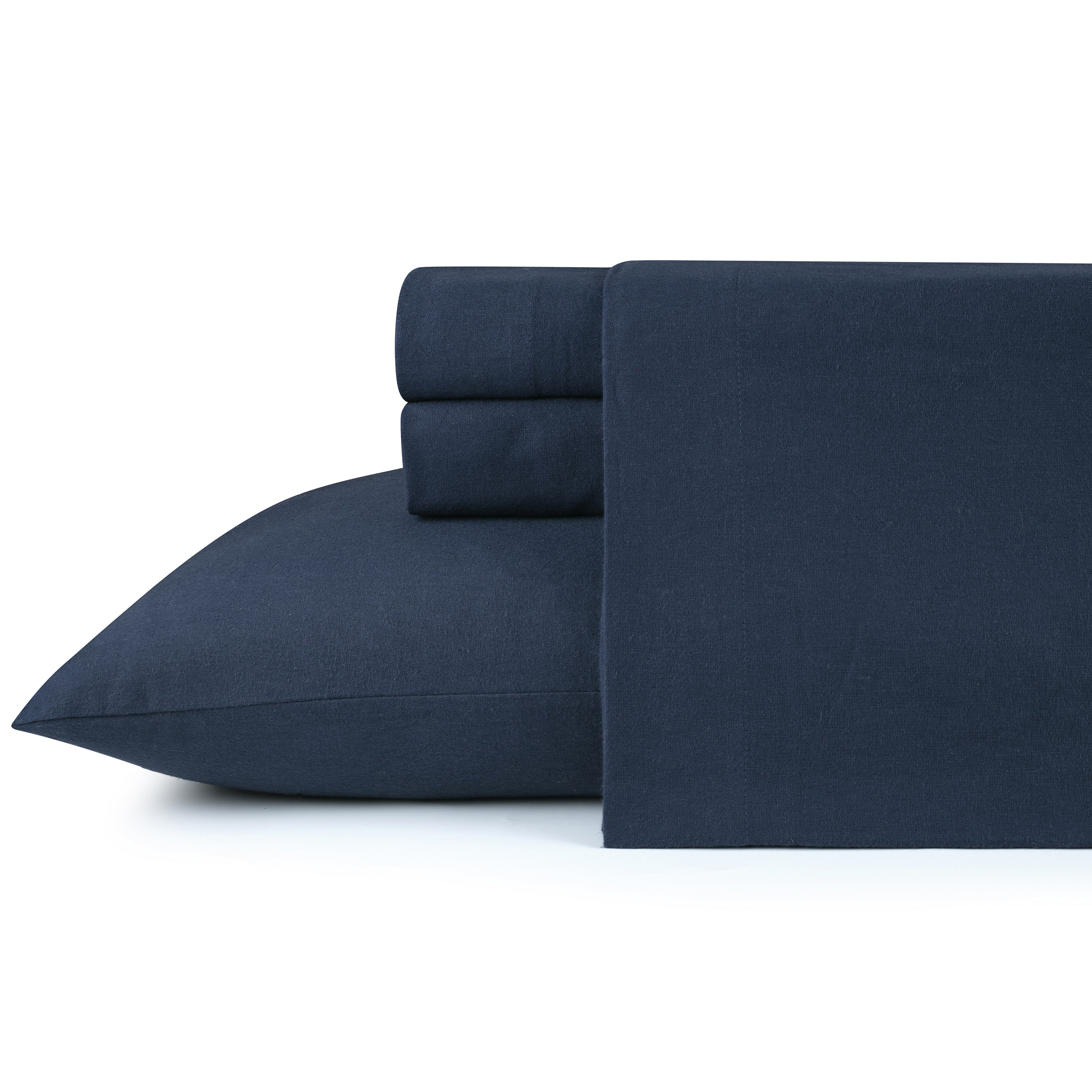  Kathy Ireland Home Kathy Ireland 100% Turkish Cotton Solid Flannel Sheet Set - Twin - Bonton
