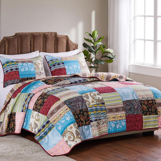 Bohemian Dream Authentic Patchwork Quilt Set