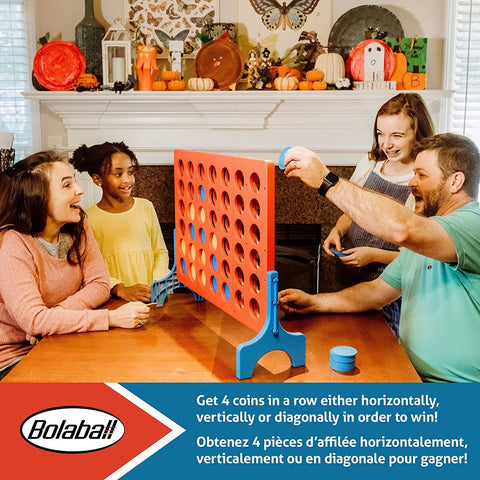 Bolaball Giant 4 in a Row Connect Game - Indoor/Outdoor Yard Game for Kids & Adults
