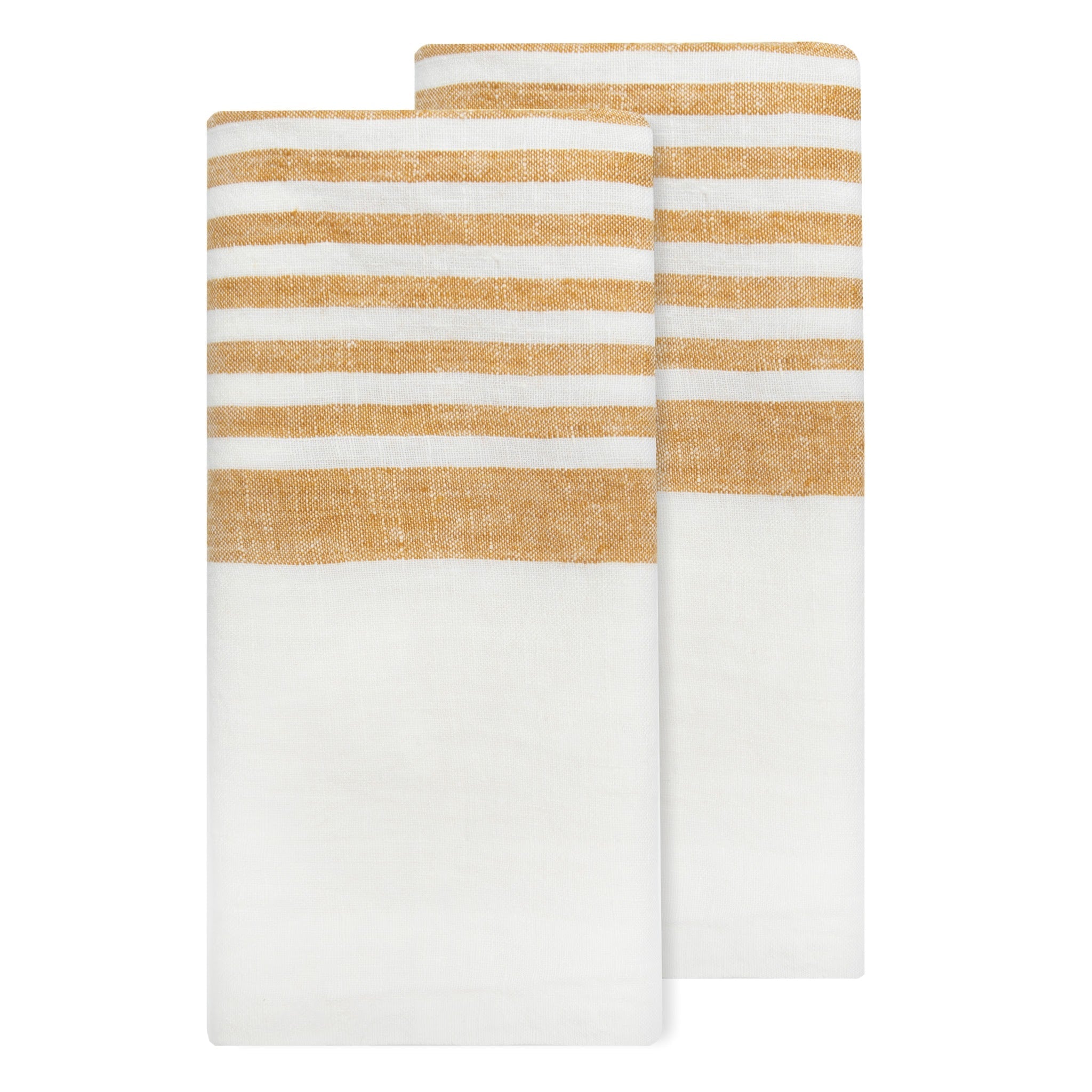  Caravan Brittany White Tea Towels 20x30 - Set of 2 - White & Blue - Bonton
