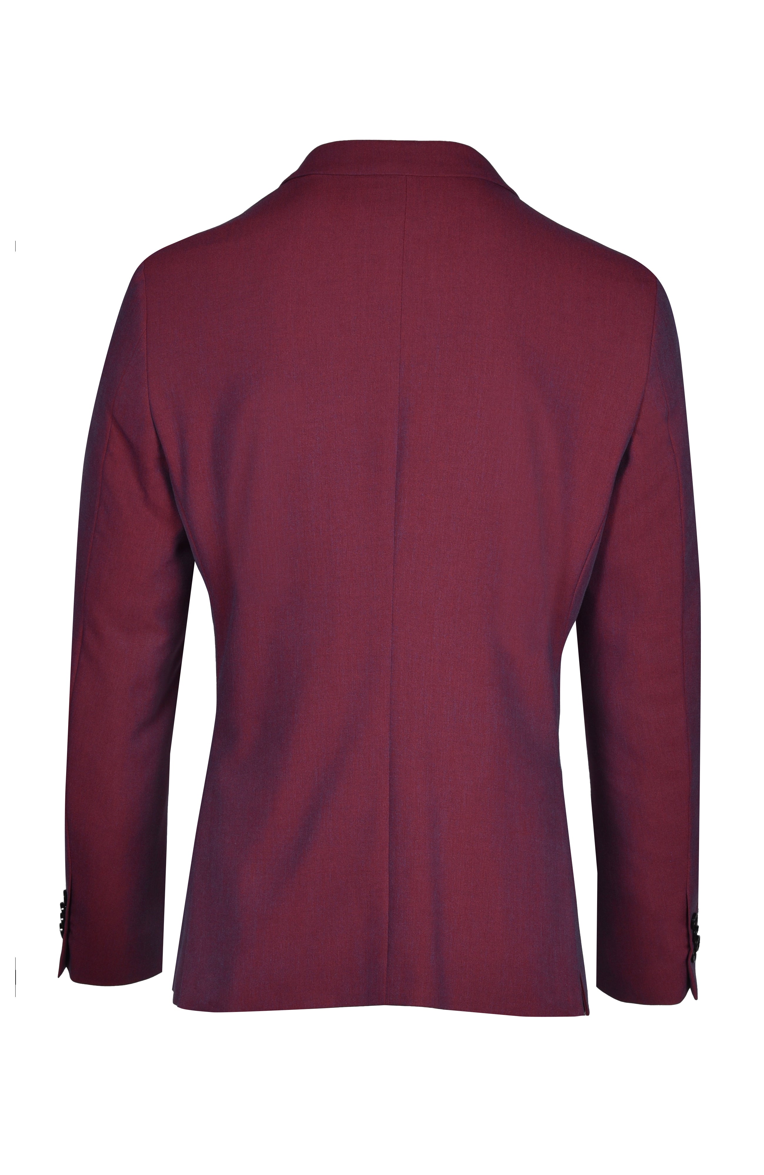  Savile Row Co Brixton Peak Lapel Stretch Mohair Red Suit - Burgundy - Bonton