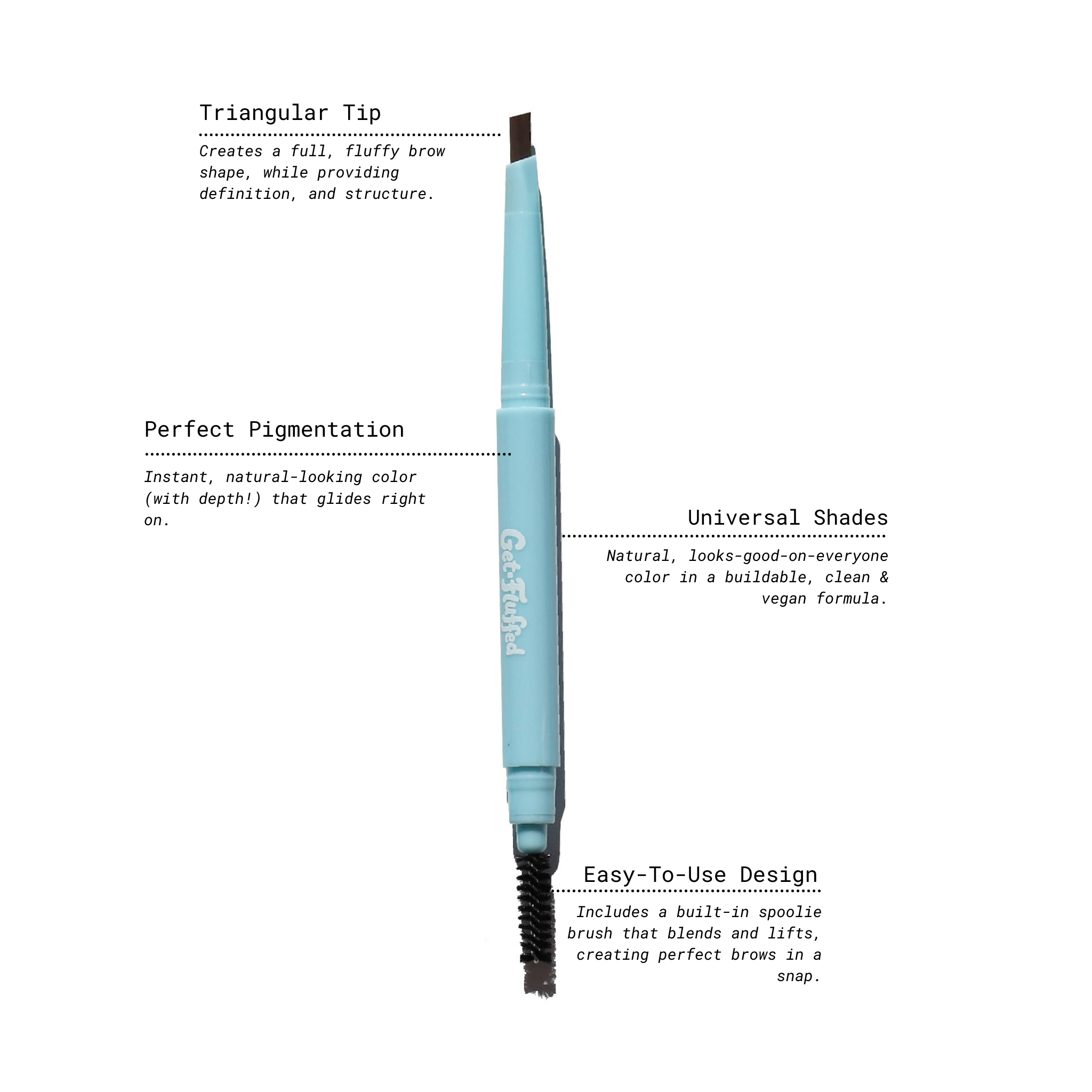  Half Caked Get-Fluffed Brow Definer Pencil, 3.0 by Half Caked - Default Title - Bonton