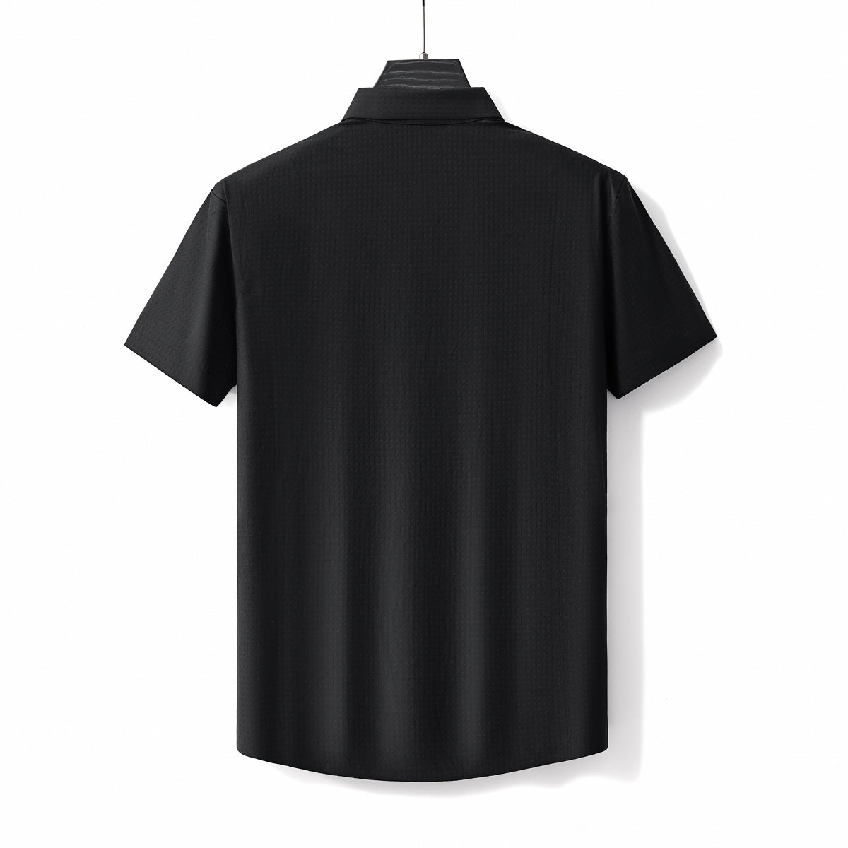  Barocco Stitchless Stretch Poplin SS Shirt BLACK - BLACK - Bonton