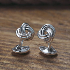 Sterling Silver Knot Cufflinks