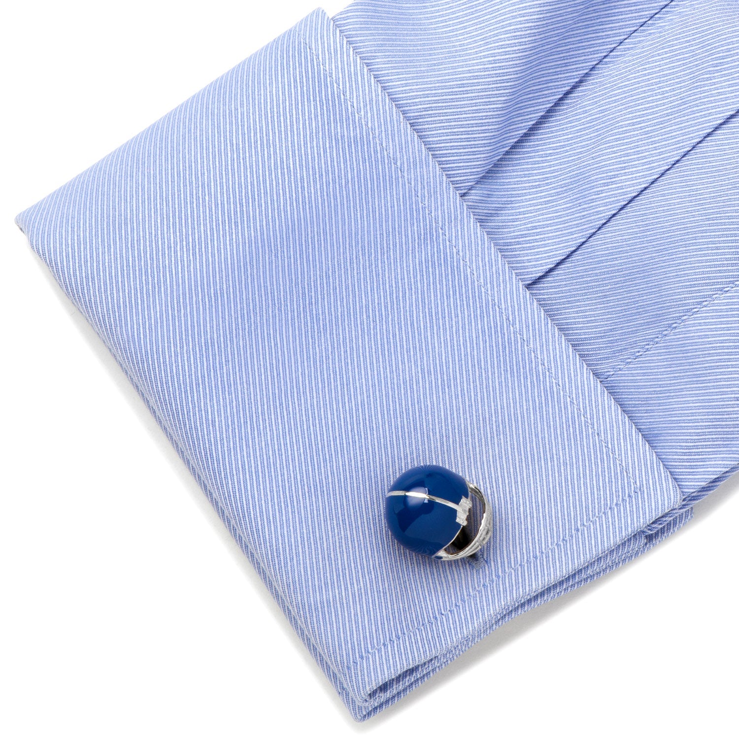  Cufflinks Sterling Silver Blue Football Helmet Cufflinks - Default Title - Bonton