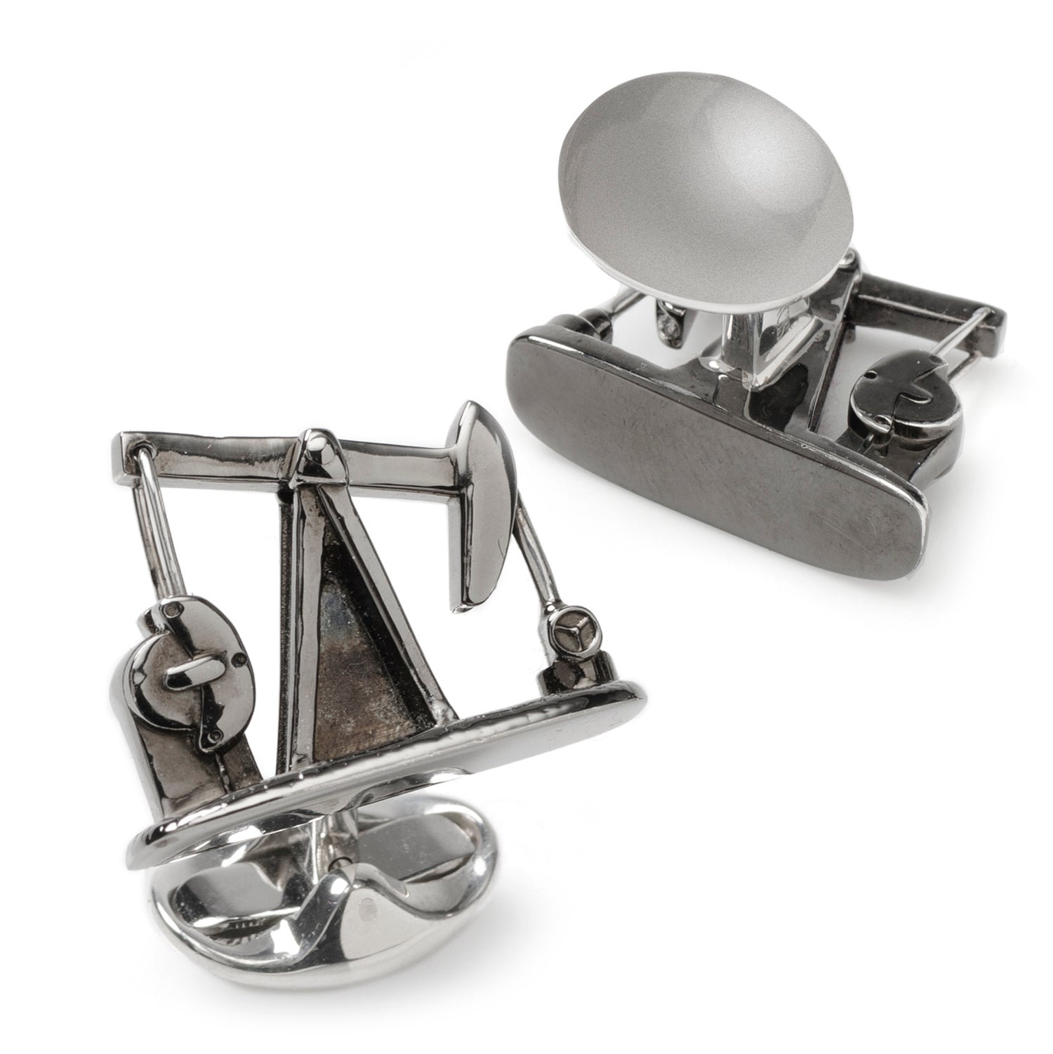  Cufflinks Sterling Silver Nodding Donkey Cufflinks - Default Title - Bonton