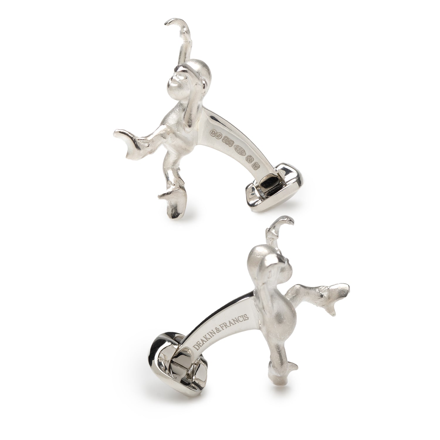  Cufflinks Sterling Silver Dancing Monkey Cufflinks - Default Title - Bonton