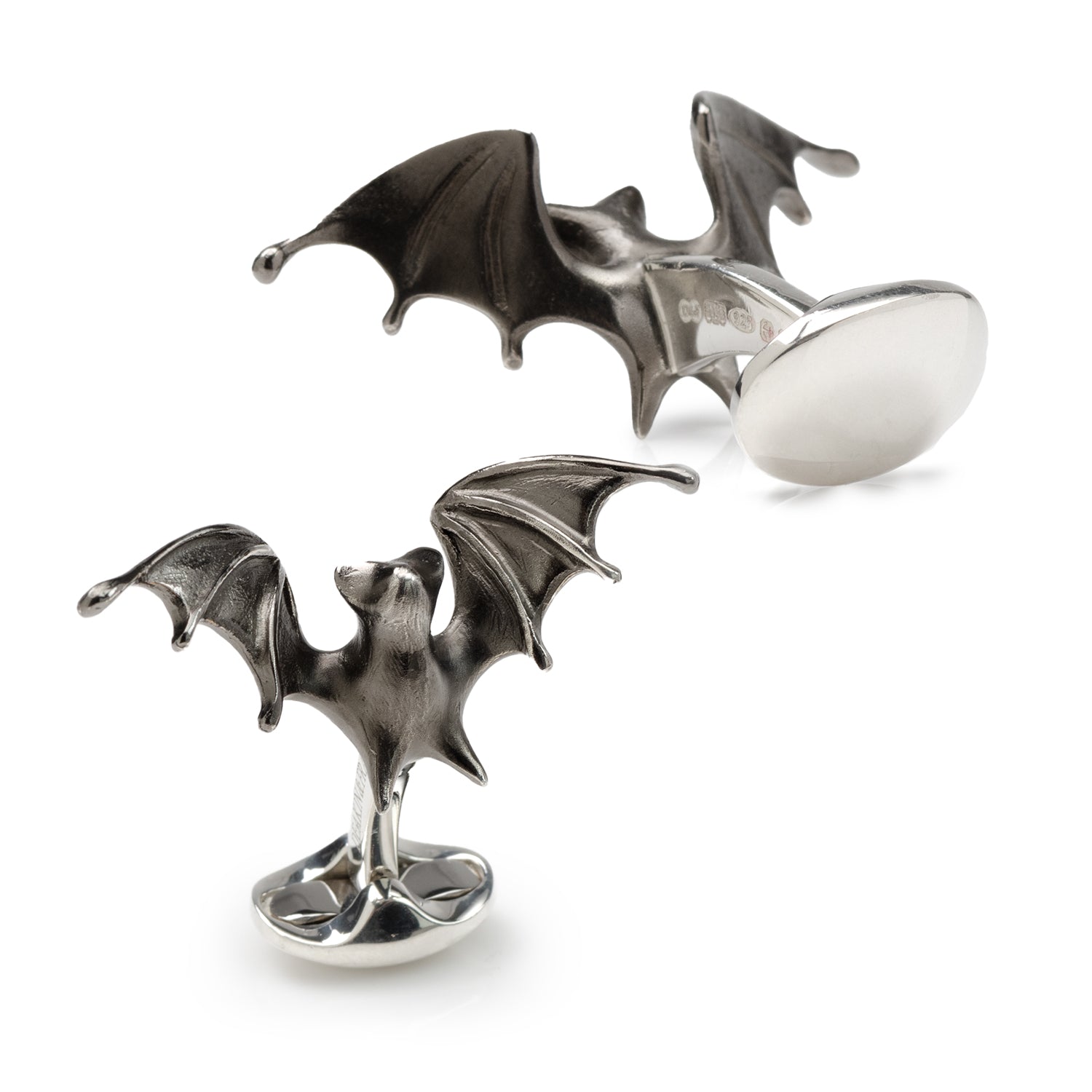  Cufflinks Sterling Silver ‘Creepy’ Bat Cufflinks - Default Title - Bonton