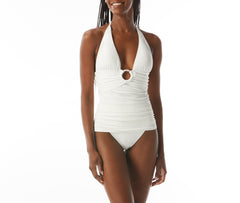 Shirred Halter Tankini Top