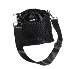 Faye Woven Crossbody Black