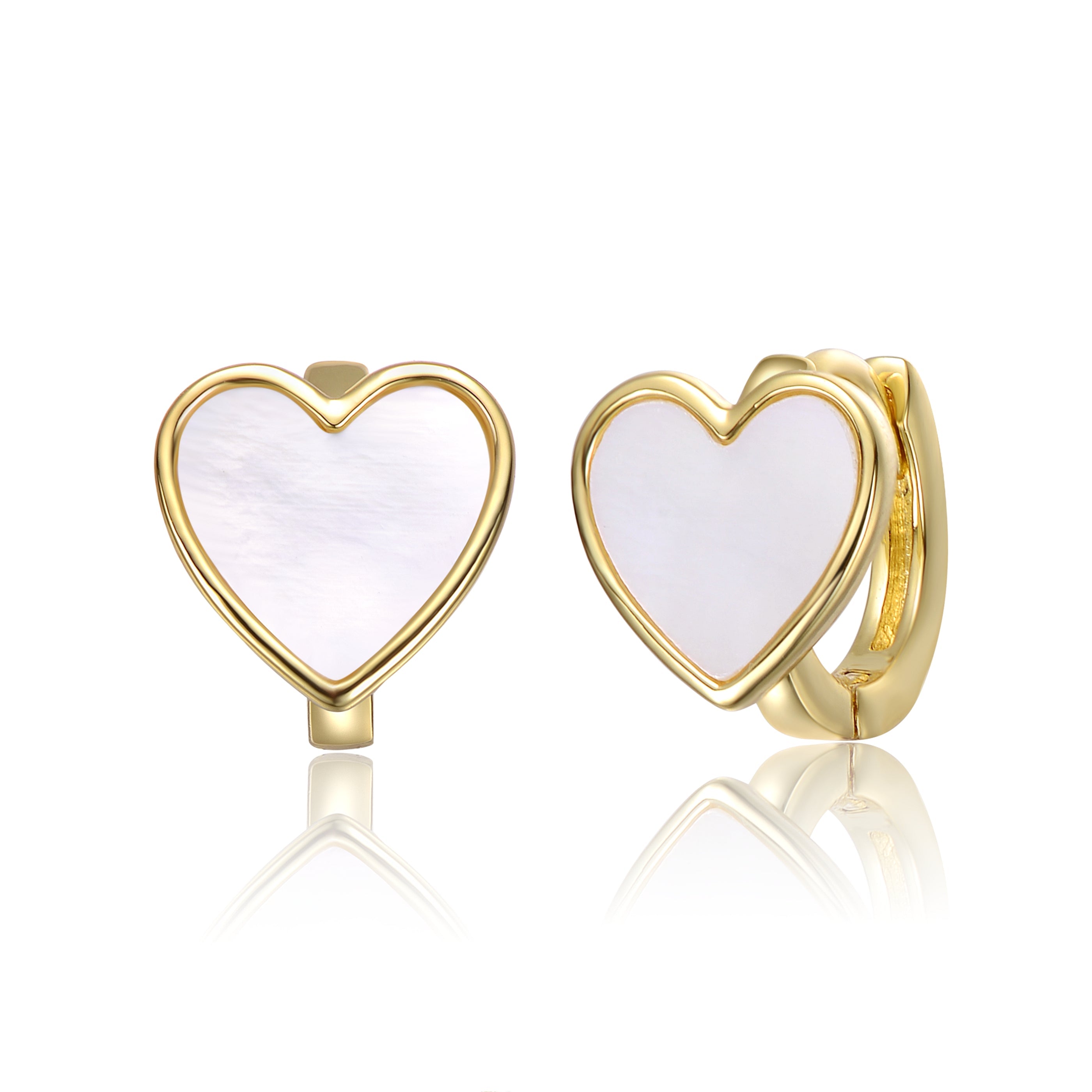  GigiGirl GiGiGirl Kids/Teens 14K Gold Plated Heart Shaped Stud Earrings - Default Title - Bonton