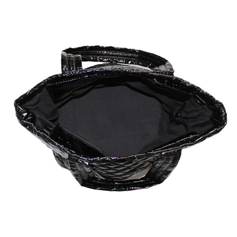 The Debra Diamond Tote Glossy Black
