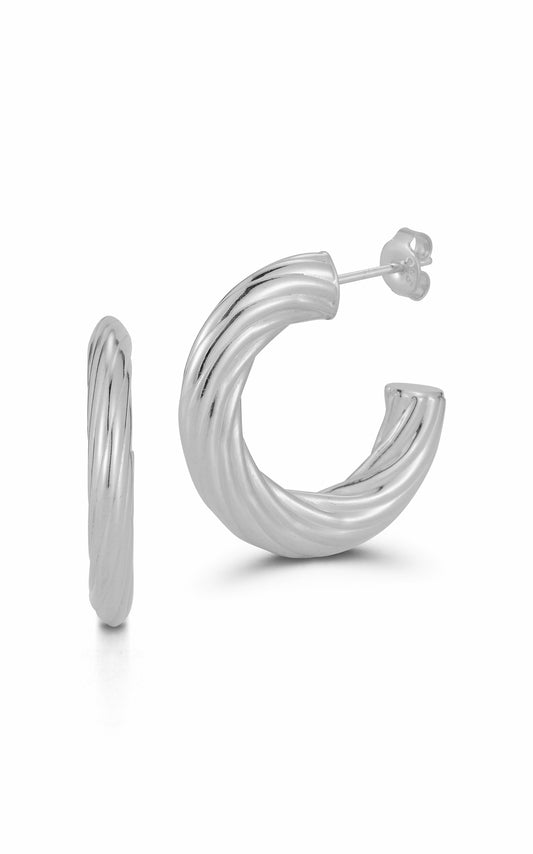 Bold Twist Hoop Earrings