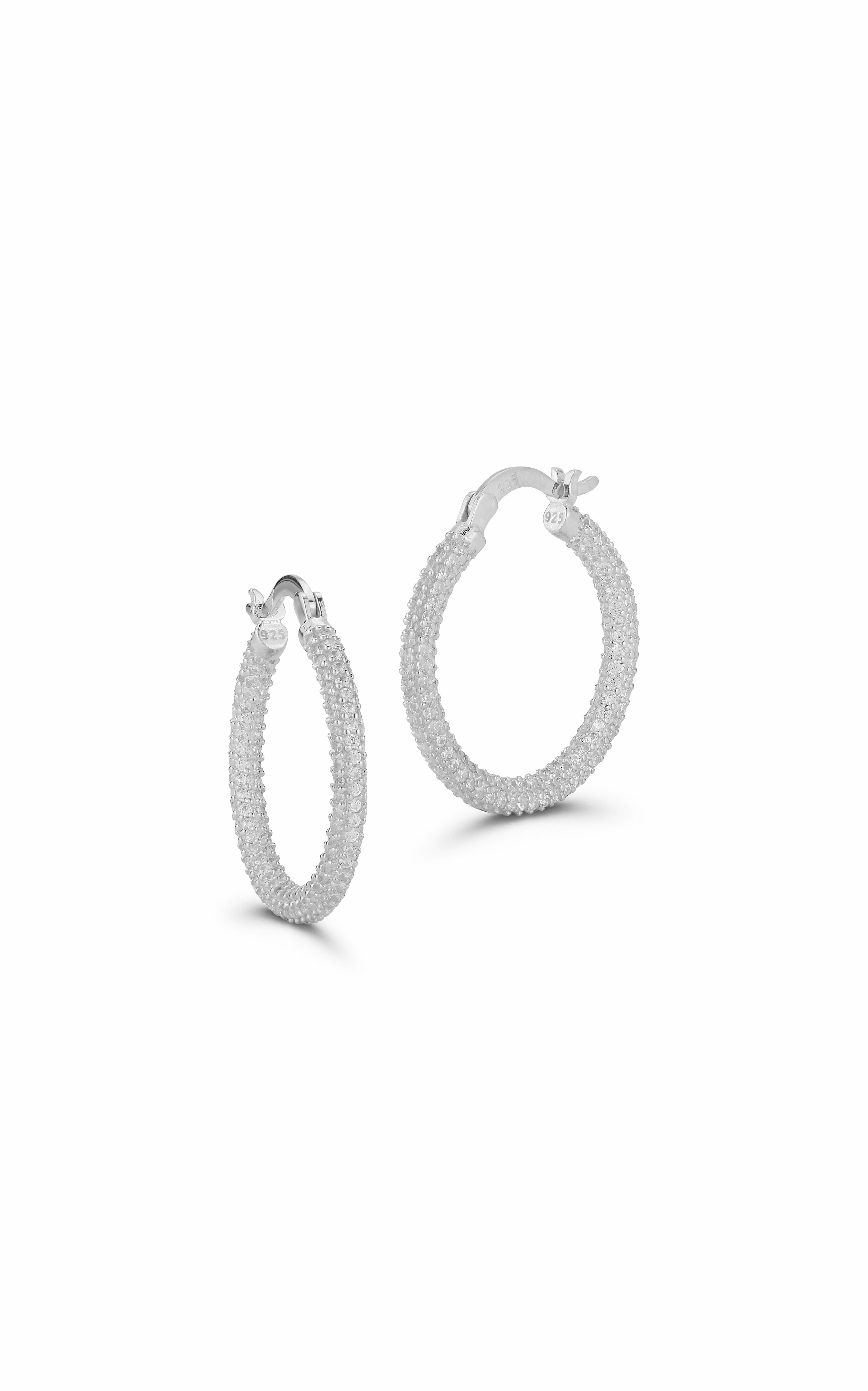  Relativity Small CZ Hoop Earrings - Gold - Bonton