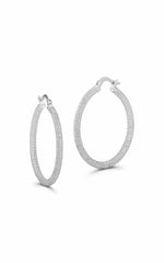 Medium CZ Hoop Earrings