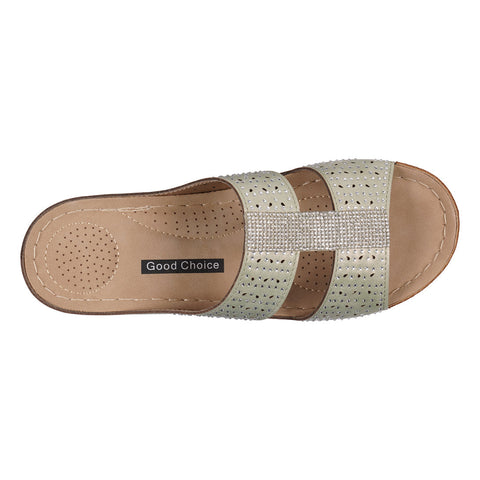 Women's Carrie Sage Embellished Wedge Sandals