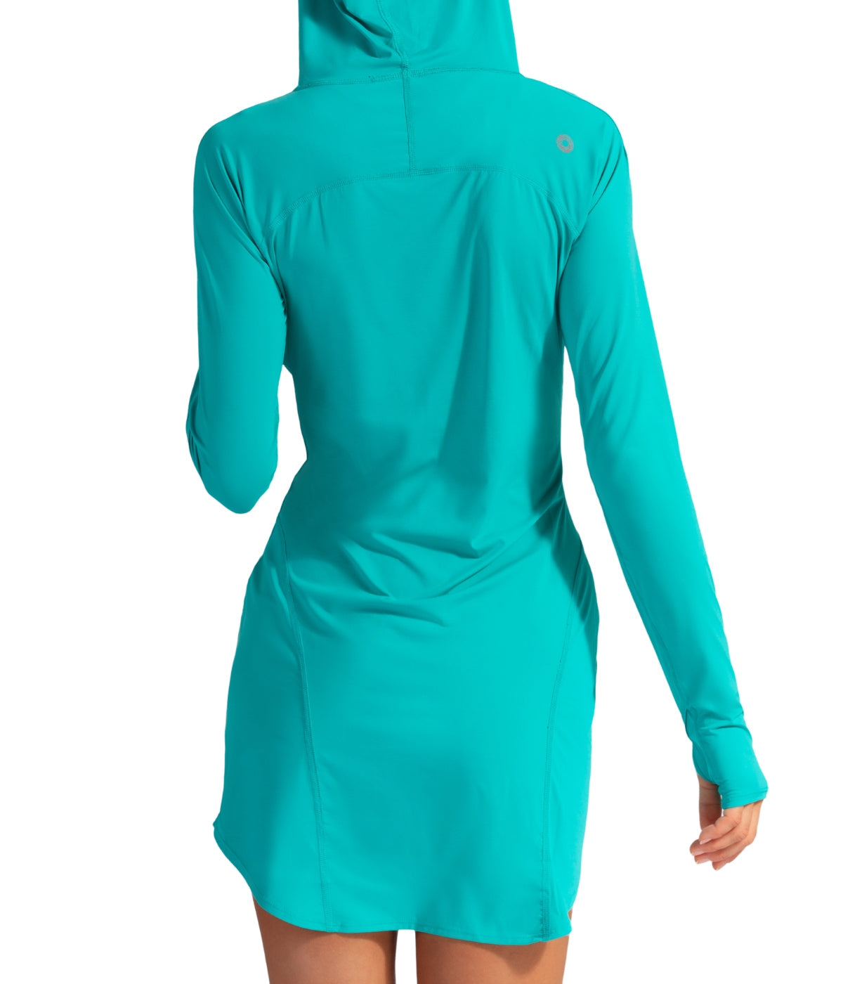  BloqUV BloqUV Women's UPF 50+ Sun Protection Hoodie Dress - Caribbean Blue - Bonton