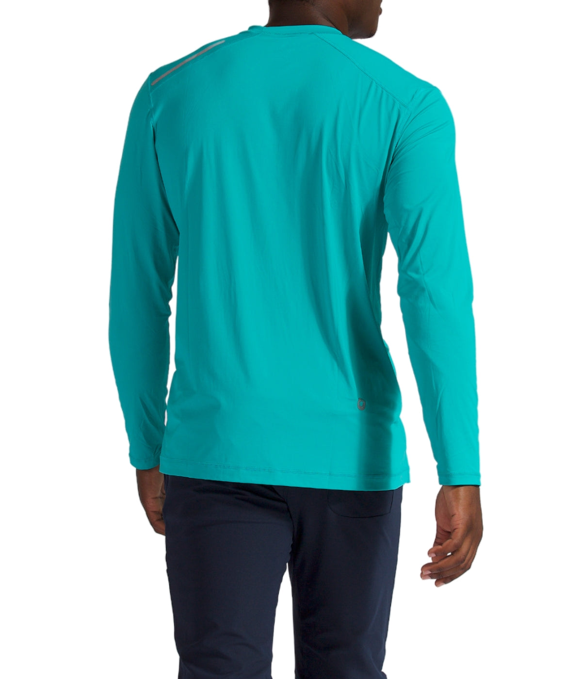  BloqUV BloqUV Men's UPF 50+ Sun Protection Long Sleeve Jet Tee Top - Caribbean Blue - Bonton