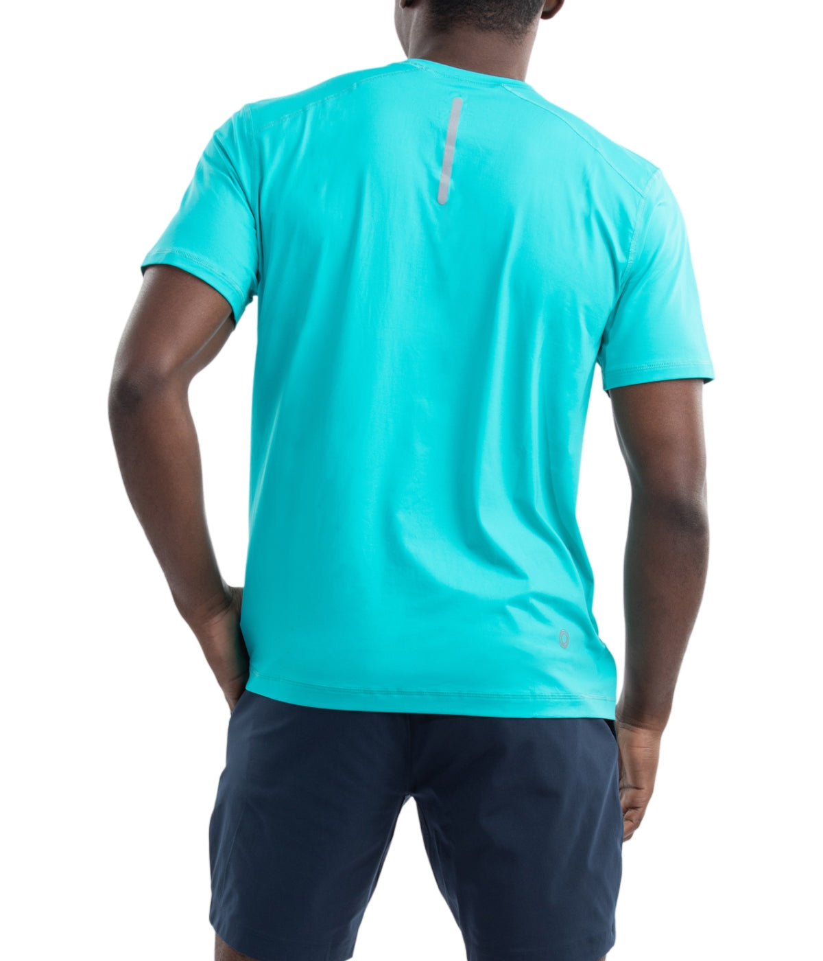  BloqUV BloqUV Men's UPF 50+ Sun Protection Short Sleeve Crew Neck Top - Caribbean Blue - Bonton