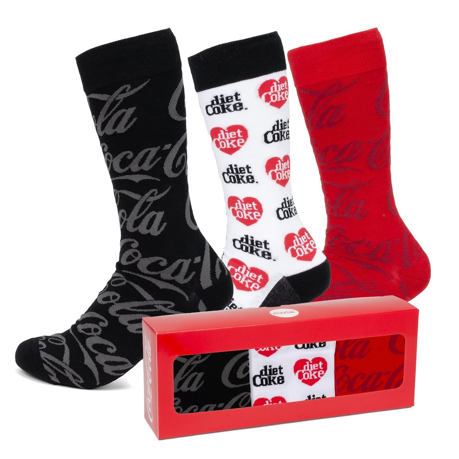  Cufflinks Coca-Cola 3 Pack Sock Set - Default Title - Bonton