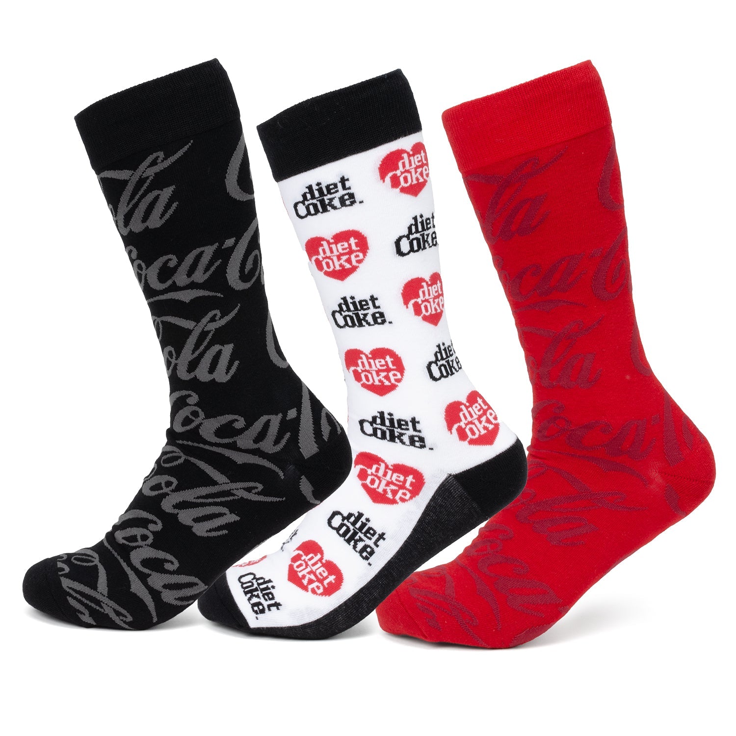  Cufflinks Coca-Cola 3 Pack Sock Set - Default Title - Bonton