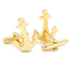 Gold Plated Anchor Cufflinks