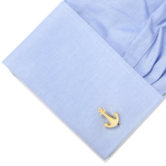 Gold Plated Anchor Cufflinks