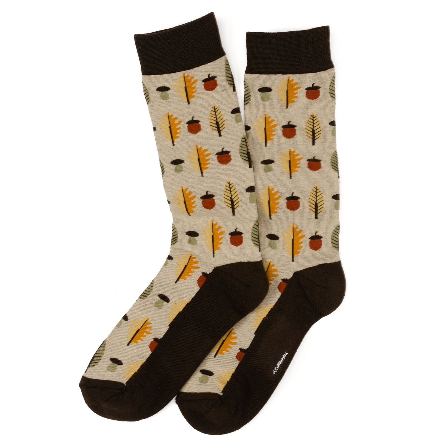  Cufflinks Autumn Air Tan Men's Socks - Default Title - Bonton