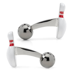 3D Bowling Pin & Ball Cufflinks
