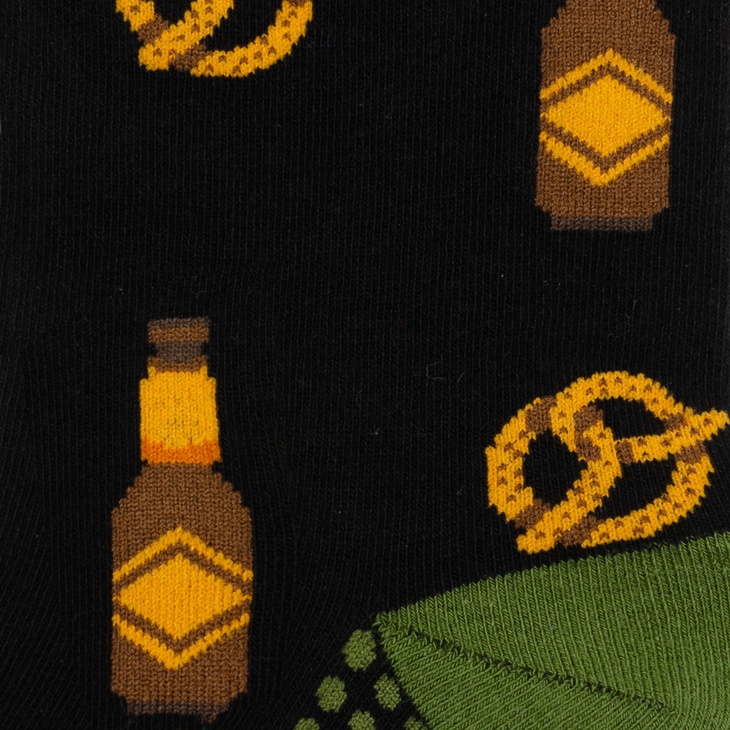  Cufflinks Beer Day Snacks Black Men's Socks - Default Title - Bonton