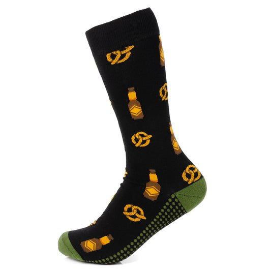 Beer Day Snacks Black Men's Socks