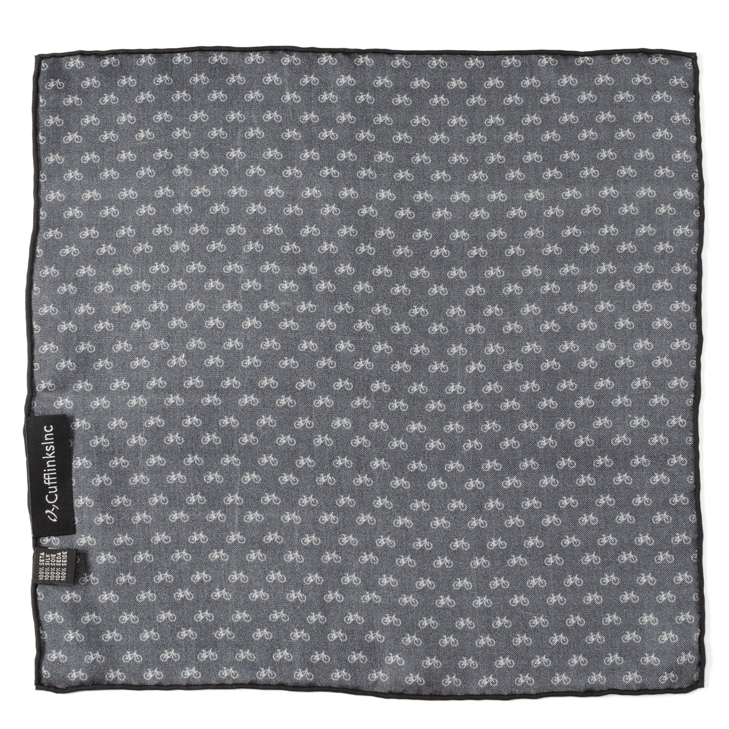  Cufflinks Bicycle Pocket Square - Default Title - Bonton