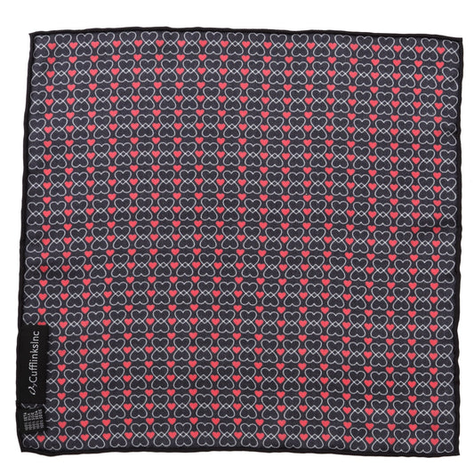 Intertwined Hearts Pocket Square