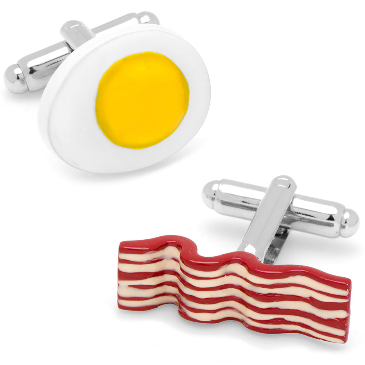  Cufflinks Bacon and Eggs Breakfast Cufflinks - Default Title - Bonton