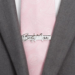 Best Man Silver Tie Bar