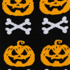 Bad to the Bone Pumpkin Black Men's Socks